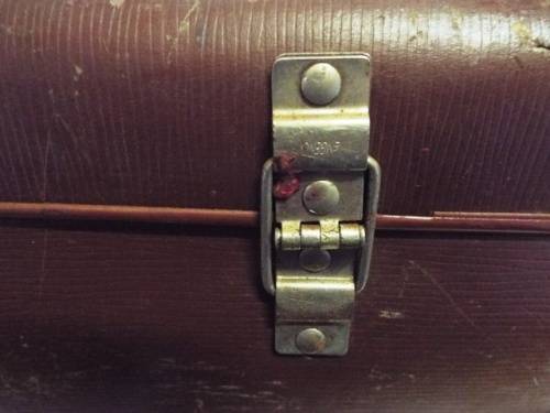 VINTAGE Brown Cardboard Suitcase