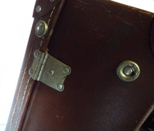 VINTAGE Brown Cardboard Suitcase