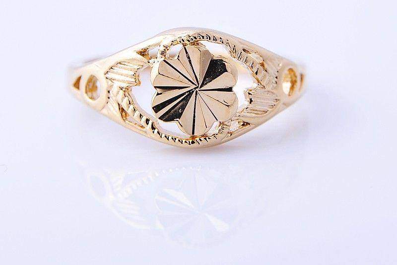 ***YELLOW GOLD 18K*** Filed Wedding Flower Size: 8