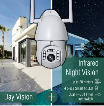 Outdoor Surveillance Camera - Wi-Fi - IR Night Vision - Water Resistant - 2 Way Audio - Full HD