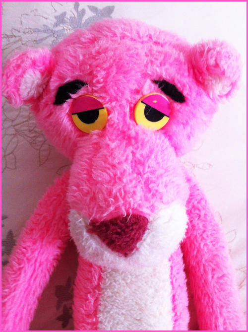 Original antique/vintage PINK PANTHER plush (23cm) - washed and ready for his new home!