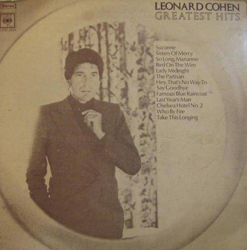 Leonard Cohen - Greatest Hits Lp record
