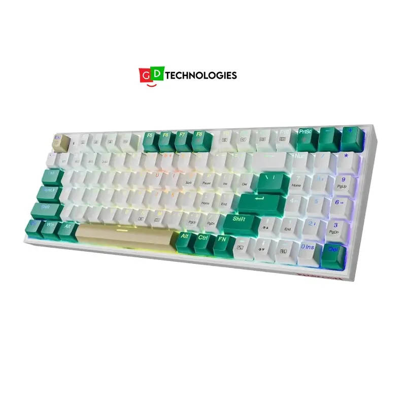 REDRAGON Kitava 94Key Green|White KeyCap RGB Red Switch Mechanical Gaming Keyboard