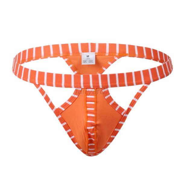 Sexy Striped Thong Pouch Underwear - Free Shipping