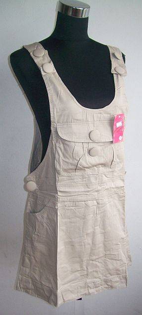 Khaki Sleeveless Dress: size: 36