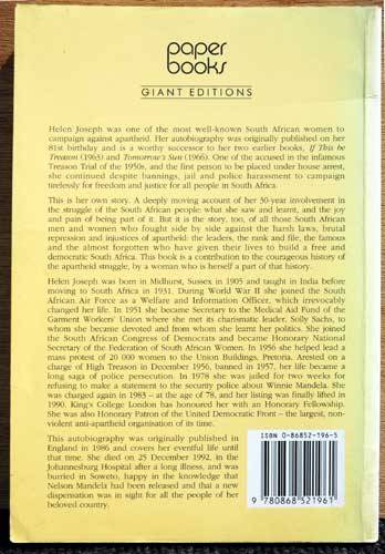 SIDE BY SIDE The Autobiography of Helen Joseph -- Robin Lee