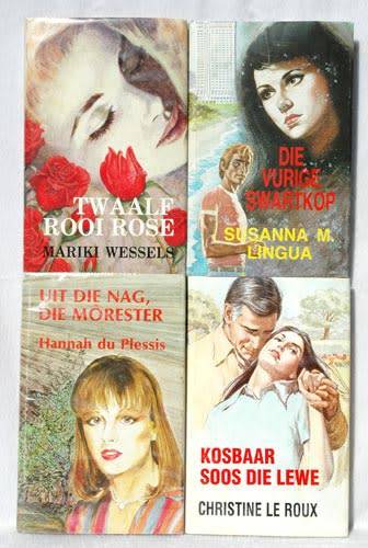 4x Afrikaanse hardebande - Christine le Roux, Hannah du Plessis, Susana M. Lingua, Mariki Wessels.