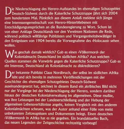 Volkermord an den Herero in Deutsch-Sudwestafrika? Wilderlegung einer Luge - Claus Nordbruch SIGNED