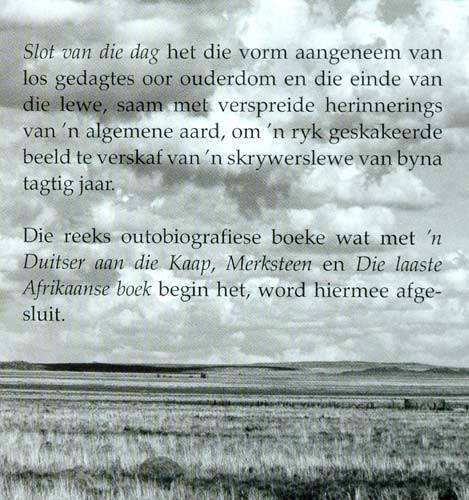 Slot van die Dag -- Karel Schoeman