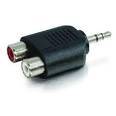 Stereo Male to 2 x Female Adaptor
