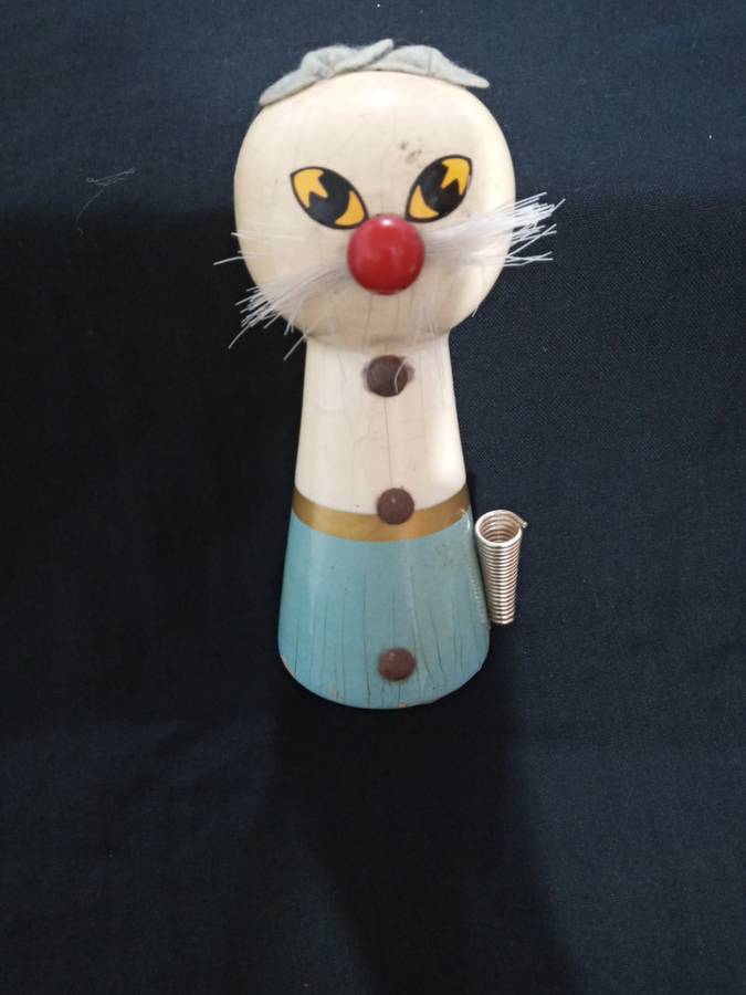 Vintage CAT figurine pen holder made in Italy