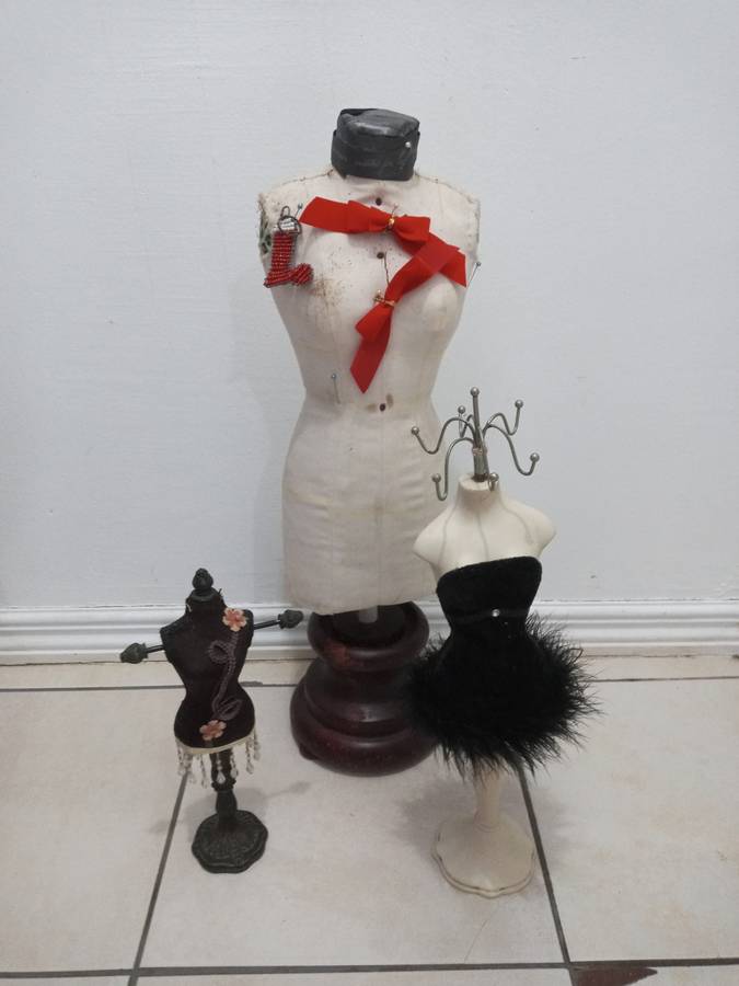 VINTAGE Set of Three Collectible Mannequins each vary in size