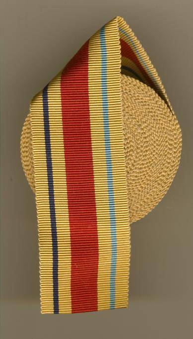 (3708)  MEDAL RIBBON: The Africa Star WWII - Full Size - 6 metre Roll