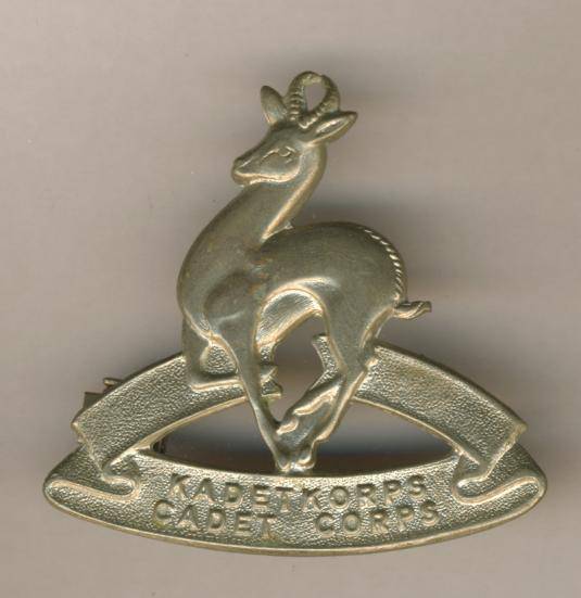 (2752) CAP BADGE - SA Cadet Corps - (White Metal) - ORIGINAL!!!