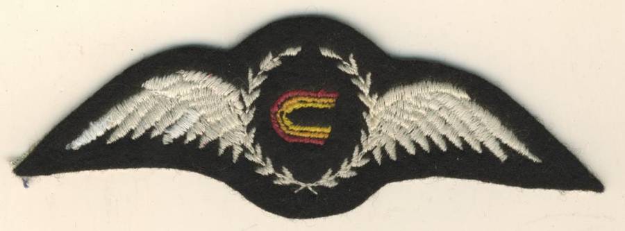 (0449) AVIATION - SA Court Helicopters - Pilot Wing 1st Type On Felt - Obsolete - ORIGINAL!!