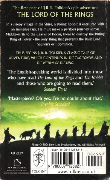 Lord of the Rings - Fellowship of the Ring by JRR Tolkien [Paperback]