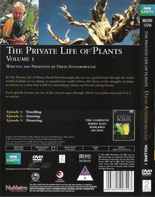 BBC Earth - The Private Life of Plants Volume 1 David Attenborough [DVD]