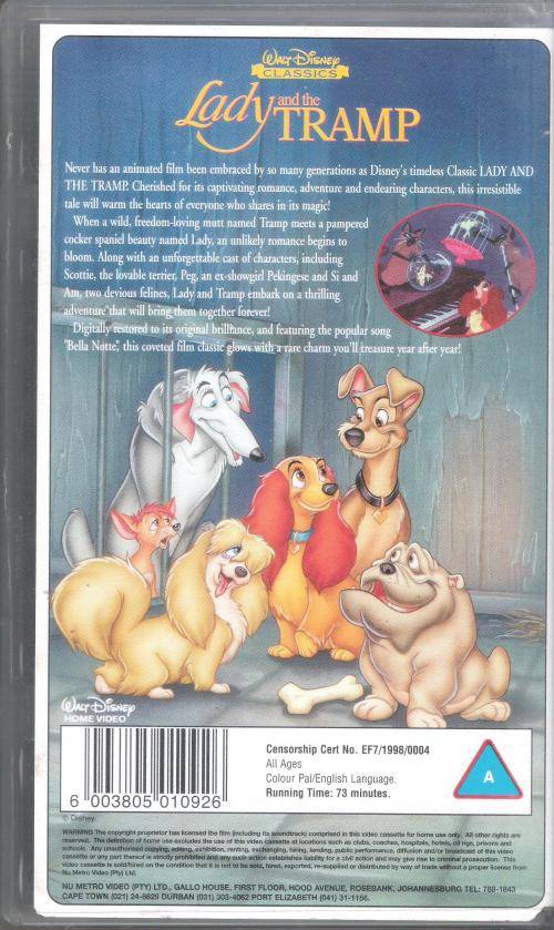 Lady and the Tramp (1955) [VHS]