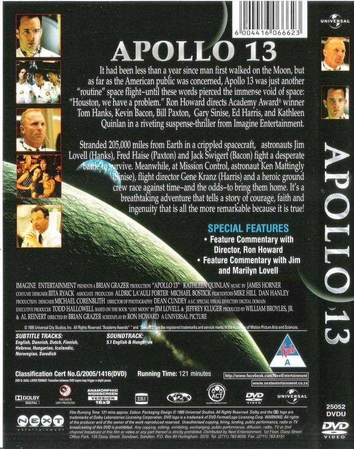 Apollo 13 (1995) [DVD]