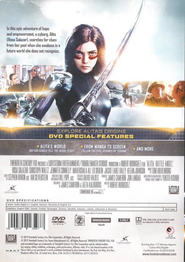 Alita: Battle Angel (2019) [DVD]