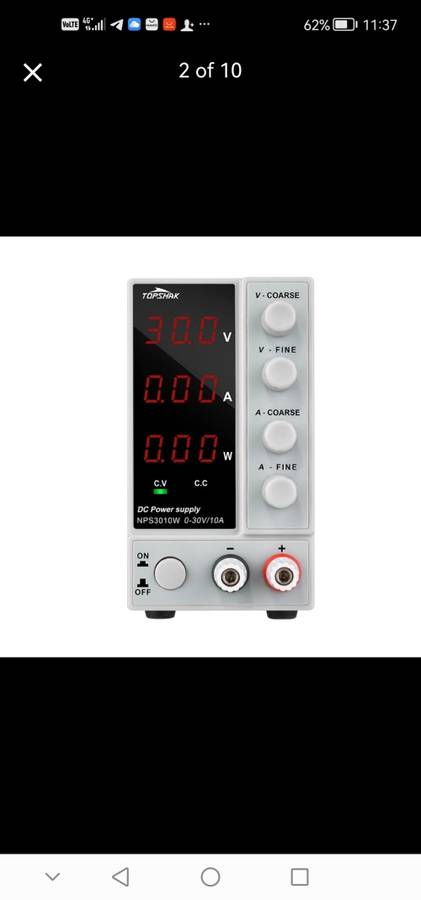 Topshak NPS3010W POWERSUPPLY 30V 10A 300V WATTAGE 2 MONTHS OLD