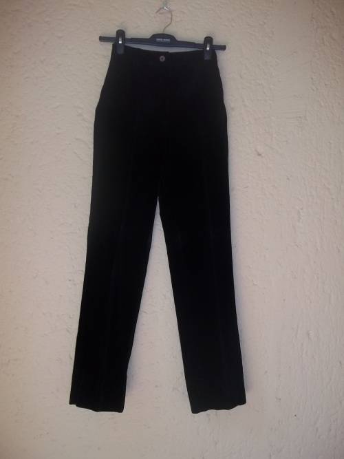 CLOWNS BLACK VELVET HIGH WAISTED VINTAGE JEANS - Size 33 (9) ( reserved for cookingdaniel ))