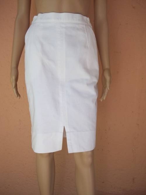 STUNNING WHITE SAFFRON SUIT WITH RHINESTONES -  SIZE 34
