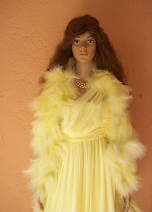 *** SALE *** KATE MOSS TOPSHOP - LEMON FULLY LINED CHIFFON IMPORTED COCKTAIL DRESS - SIZE S