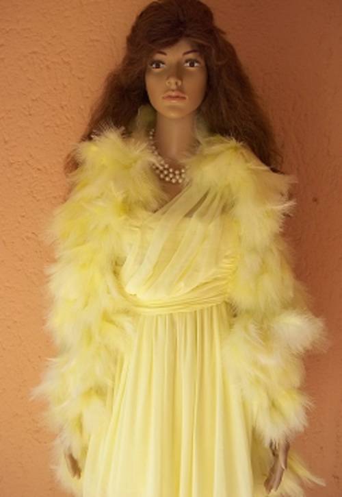 *** SALE *** KATE MOSS TOPSHOP - LEMON FULLY LINED CHIFFON IMPORTED COCKTAIL DRESS - SIZE S