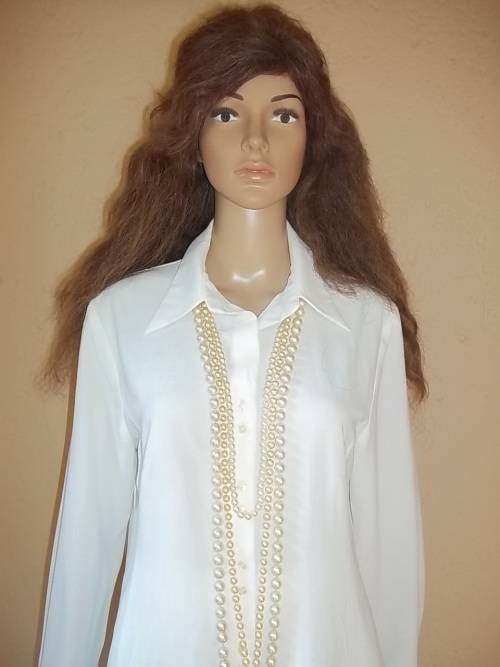ELEGANT WINTER WHITE FINNIGANS LONG LINE BLOUSE / SHIRT FROM TRUWORTHS - Size !2 (36)