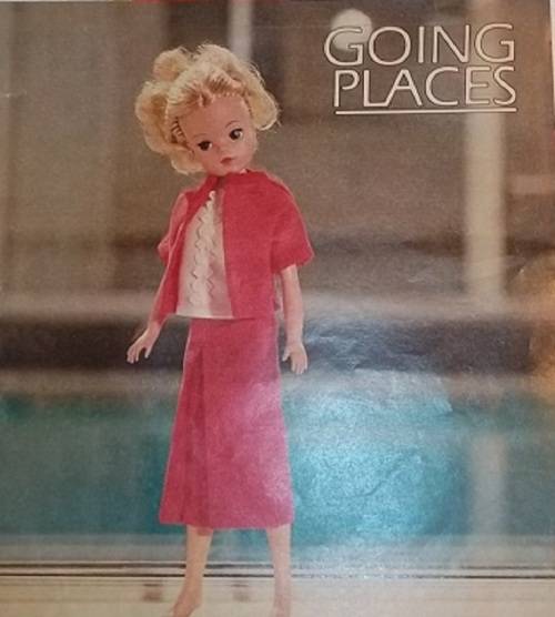 GOING PLACES - FOR 30 cm SINDY VINTAGE FASHION DOLL- A SMART SUIT FOR SINDY - FULL SIZE PATTERN