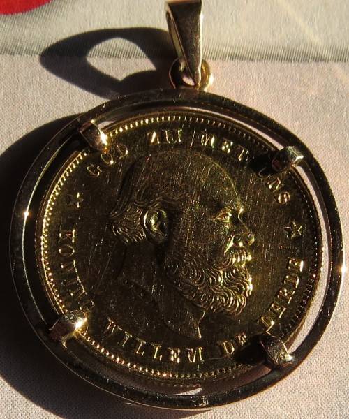 1876 GOLD VERY RARE KONING WILLEM DE 3DE