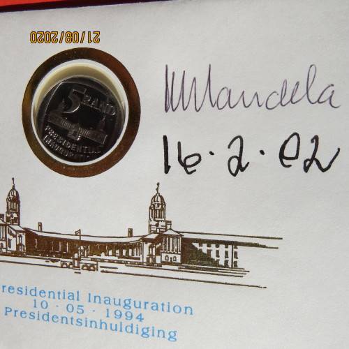 NELSON MANDELA SIGNED WITH SERT.