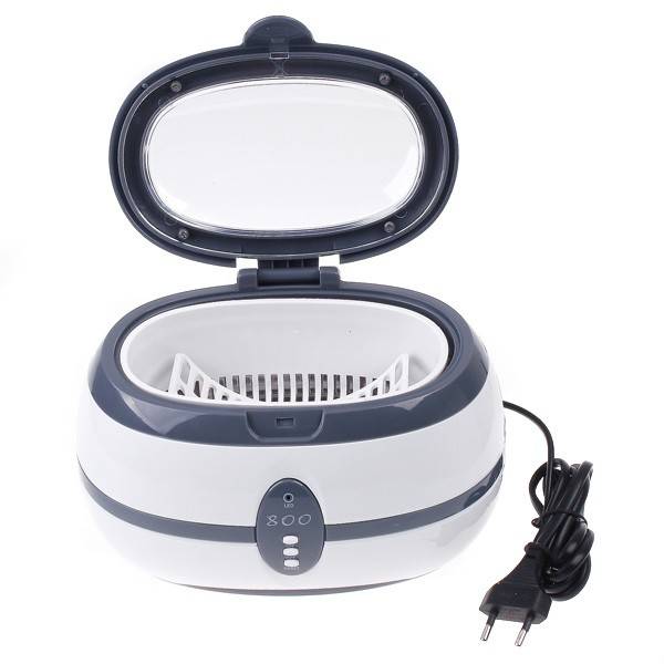 Ultrasonic Cleaner Jewelry Dental Watch Glasses Toothbrushes Cleaning Tool 600ml 