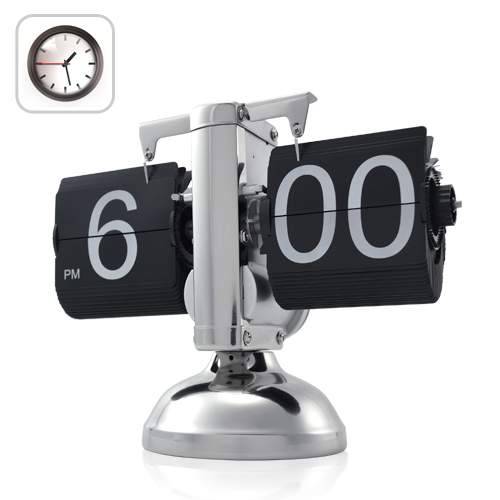 Retro Flip Down Clock - Internal Gear Operated
