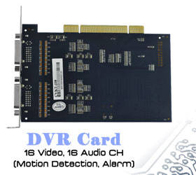 DVR Card - 16 Video and 16 Audio CH (Motion Detection, Alarm)
