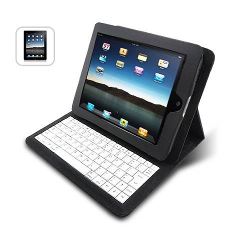 Leather Case Holder with Keyboard for iPad / iPad 2