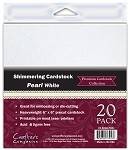 Shimmering Cardstock 6" x 6" 20pc package - Pearl White