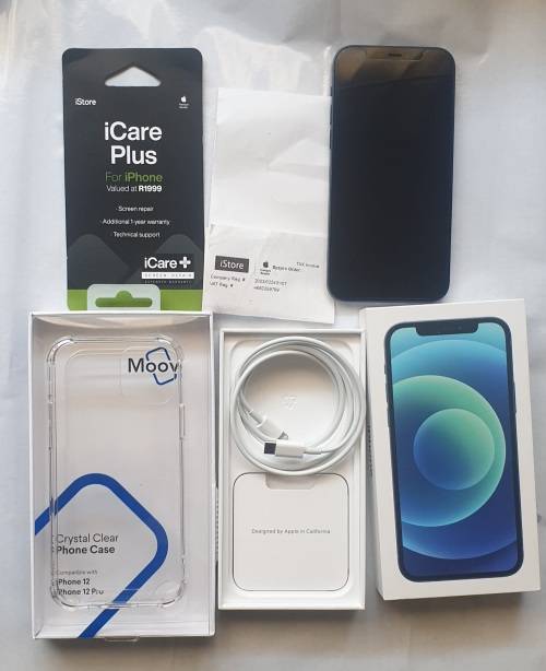 IPHONE 12 128GB BLUE LIKE NEW WITH 2 YR APPLE WARRANTY