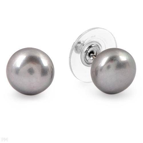 Lovely Earrings with Genuine 9.0 mm Pearls Made of 925 Sterling silver