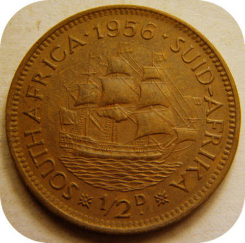 1956 Half Pennie 1/2d in EF