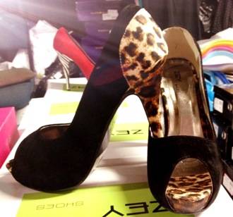 Limited Stock Stunning Peep Toe Leopard Print Suede High Heel Size 3-8
