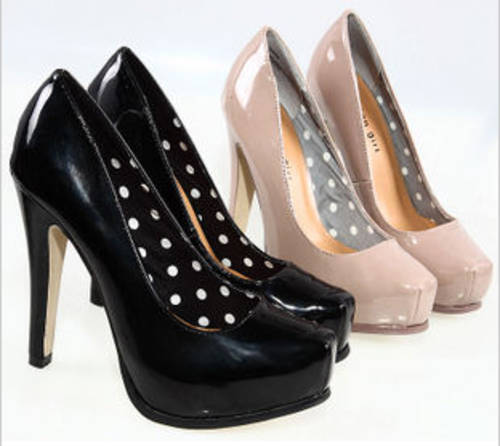 *Chritmas Sale* ! Steve Madden 13cm Patent High Heel in Nude / Black Size 5-8