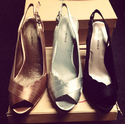 ***Christmas Sale***! Limited Stock Stunning Silky High Heel Sandal in Black/Silver/Champagn