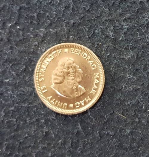 1972 Gold R1 Coin. 22ct. 4g