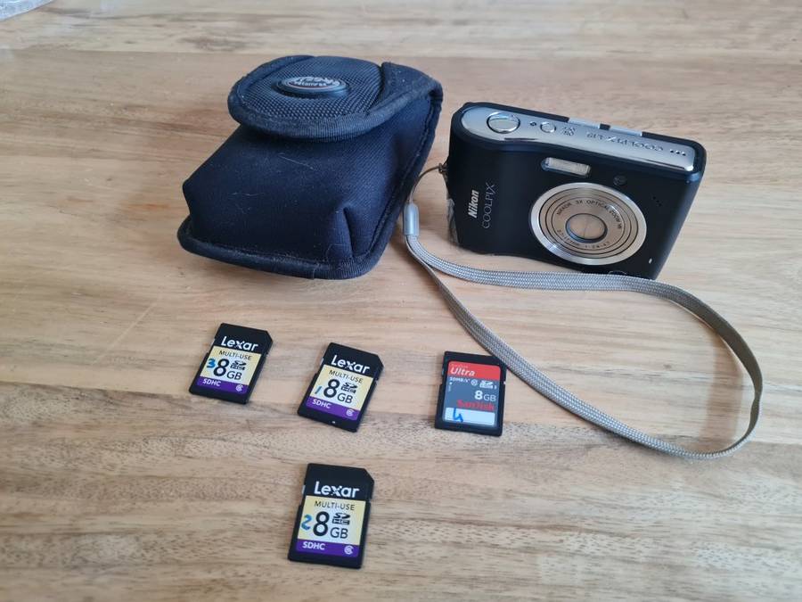 Nikon Coolpix pocket camera + 32GB of SD Cards