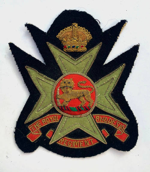 Rolay Rhodesia Regiment blazer badge (bullion wire)