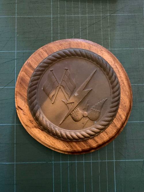 SA Navy Signals School plaque