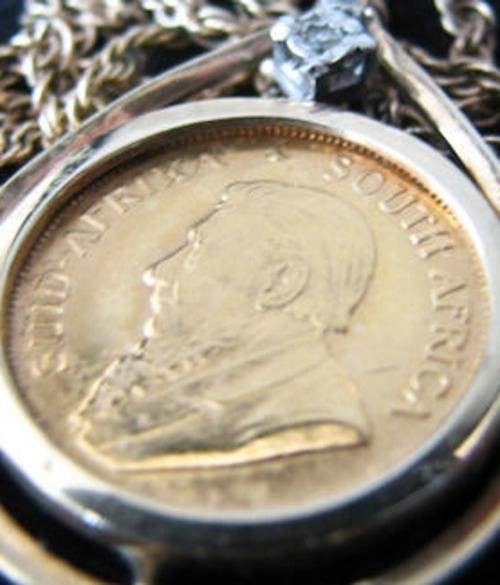 # CRAZY R1 START - 1/10 KRUGER RAND SET IN GOLD AND DIAMOND, BULLION, 22KT GOLD!!