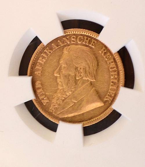 1895 ZAR half pond SANGS graded XF40